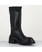 Bottines en Cuir es noires - Talon : 5cm