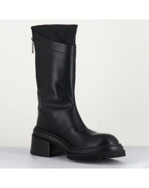 Bottines en Cuir es noires - Talon : 5cm