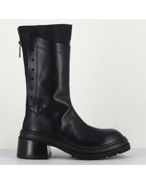 Bottines en Cuir es noires - Talon : 5cm