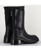 Bottines en Cuir es noires - Talon : 5cm
