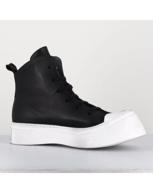 Sneakers en Cuir 3543 noires - Talon : 5cm