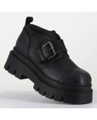 Derbies en Cuir 4005 gas noires - Talon : 6cm