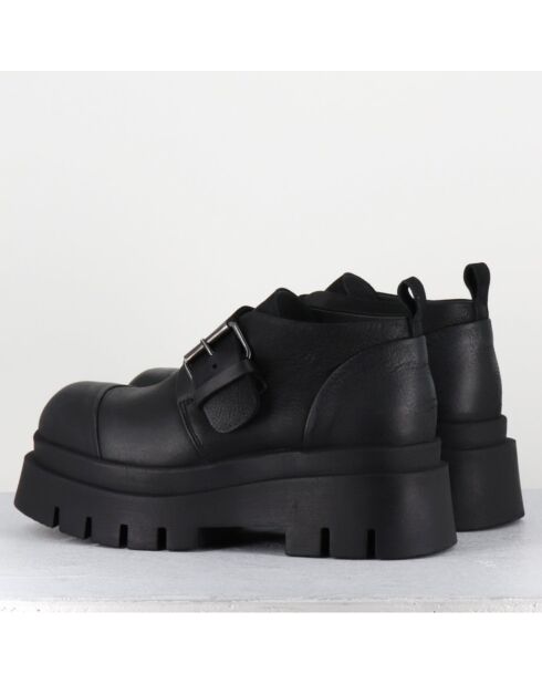 Derbies en Cuir 4005 gas noires - Talon : 6cm