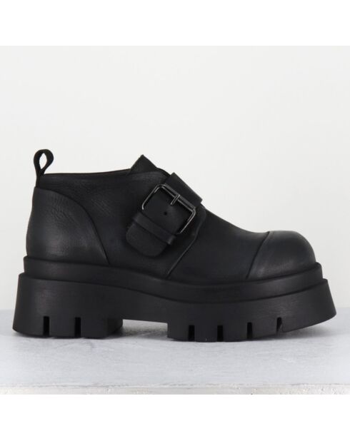 Derbies en Cuir 4005 gas noires - Talon : 6cm