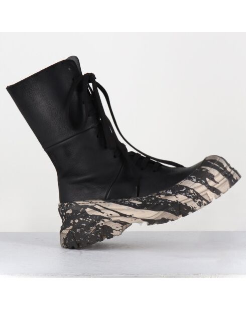 Boots en Cuir 4142 gas noires - Talon : 7cm