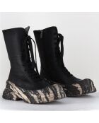 Boots en Cuir 4142 gas noires - Talon : 7cm