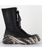 Boots en Cuir 4142 gas noires - Talon : 7cm