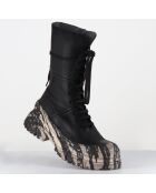 Boots en Cuir 4142 gas noires - Talon : 7cm