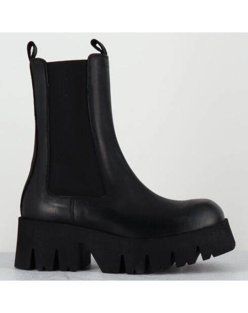 Boots en Cuir 4224 gas noires - Talon : 6cm
