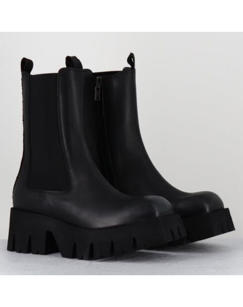 Boots en Cuir 4224 gas noires - Talon : 6cm