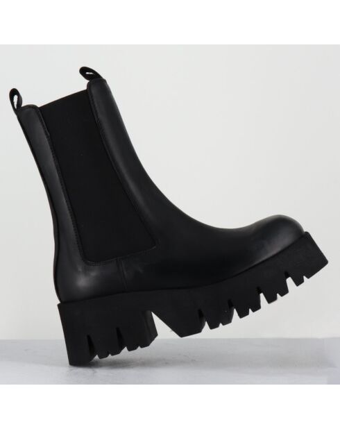 Boots en Cuir 4224 gas noires - Talon : 6cm