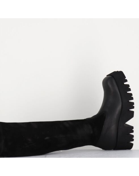 Bottes en Cuir 4225 gas noires - Talon : 6cm