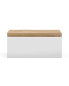 2 Tables de chevet suspendues Tom bois/blanc - 40x30x18 cm