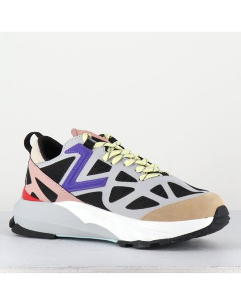 Sneakers Rocx low noires violettes