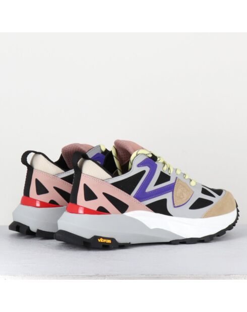 Sneakers Rocx low noires violettes