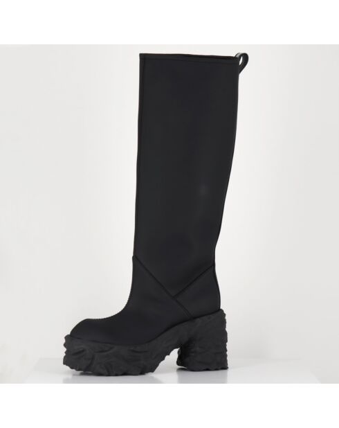 Bottes en Cuir M6315 noires - Talon : 9.5 cm