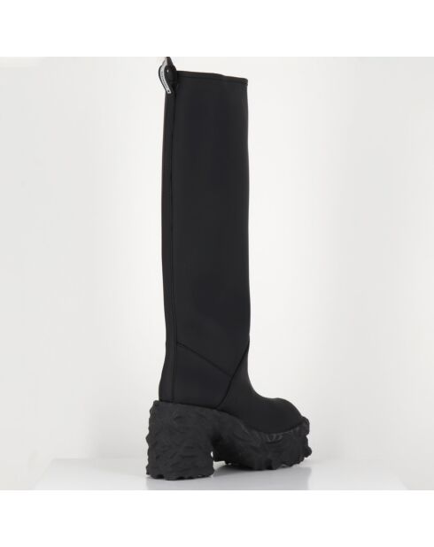 Bottes en Cuir M6315 noires - Talon : 9.5 cm
