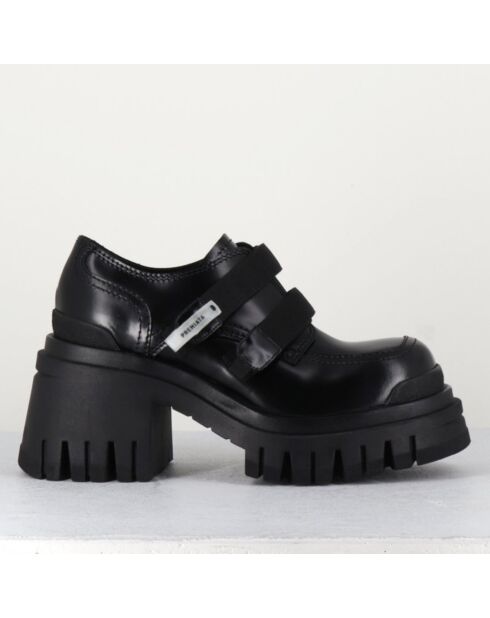Derbies en Cuir M6349 noires - Talon : 5.5cm