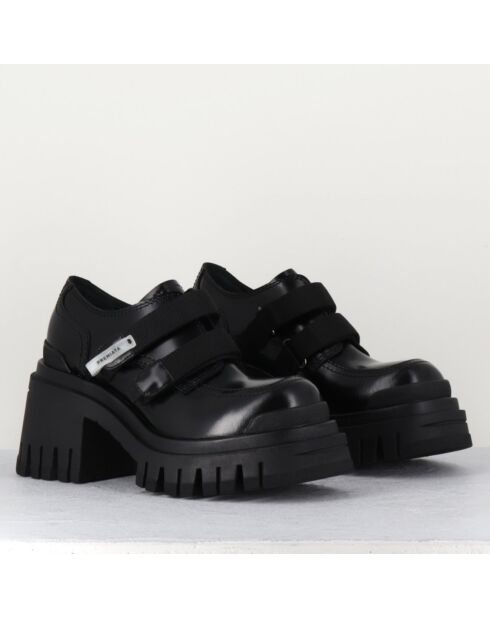 Derbies en Cuir M6349 noires - Talon : 5.5cm