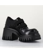 Derbies en Cuir M6349 noires - Talon : 5.5cm