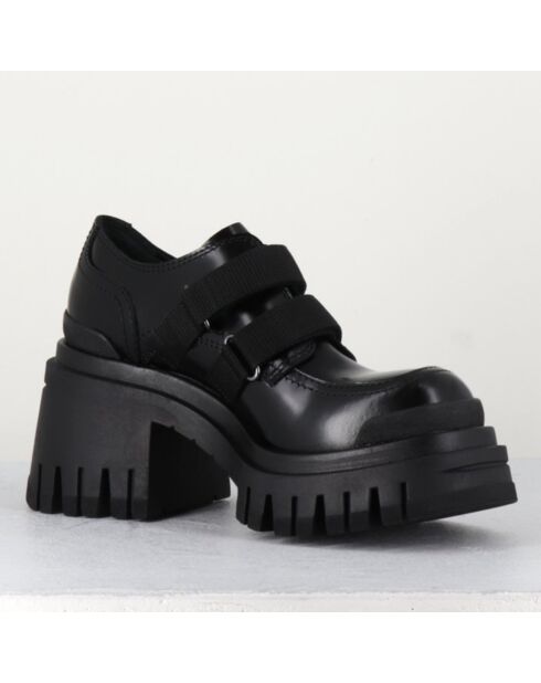 Derbies en Cuir M6349 noires - Talon : 5.5cm