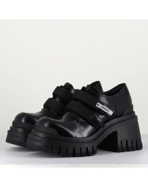 Derbies en Cuir M6349 noires - Talon : 5.5cm