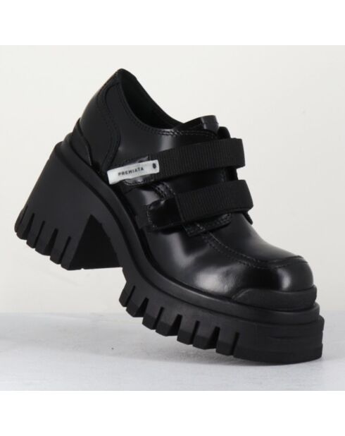 Derbies en Cuir M6349 noires - Talon : 5.5cm