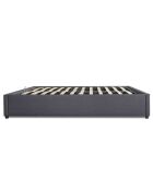 Lit coffre en tissu Otto avec sommier gris - 214x167.5x30 cm