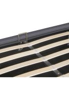 Lit coffre en tissu Otto avec sommier gris - 214x167.5x30 cm