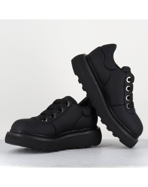 Sneakers en Cuir M6610 noires - Talon : 10.5cm