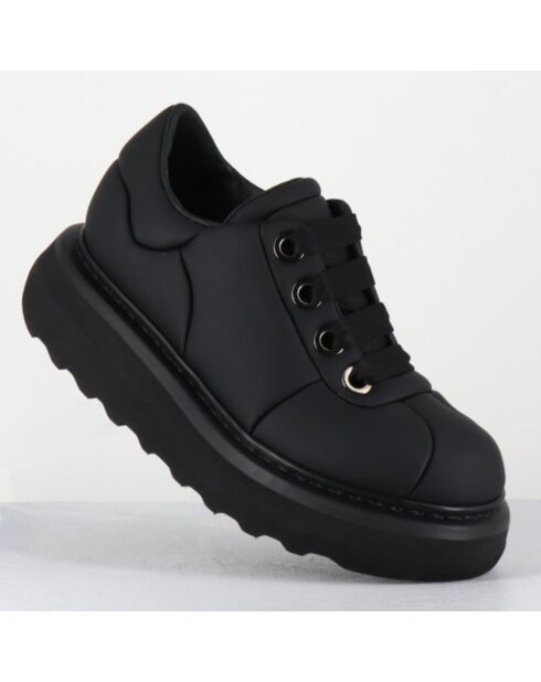 Sneakers en Cuir M6610 noires - Talon : 10.5cm