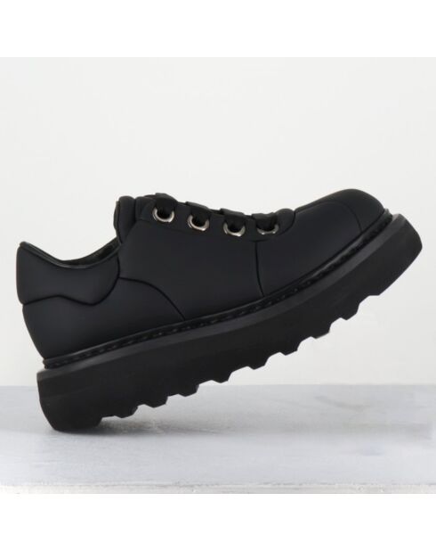 Sneakers en Cuir M6610 noires - Talon : 10.5cm