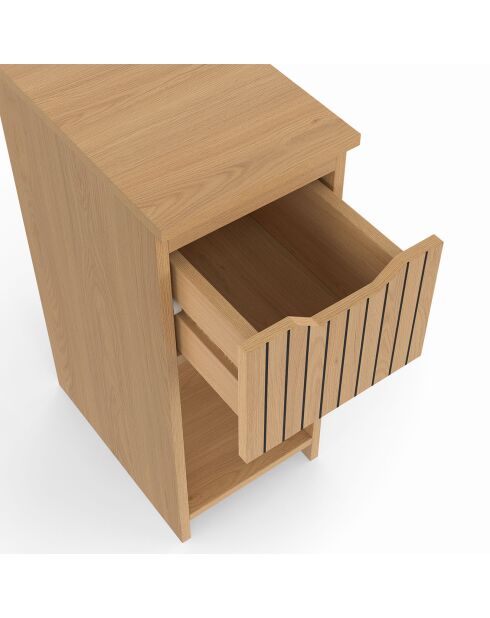2 Tables de chevet Faustine avec 1 tiroir bois - 20x30x49.5 cm