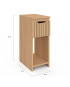 2 Tables de chevet Faustine avec 1 tiroir bois - 20x30x49.5 cm