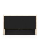 Lit coffre en Velours Lucia avec sommier et tête de lit beige - 202x150x90 cm
