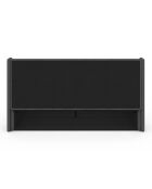 Lit coffre en Velours Lucia avec sommier et tête de lit gris - 212x170x90 cm