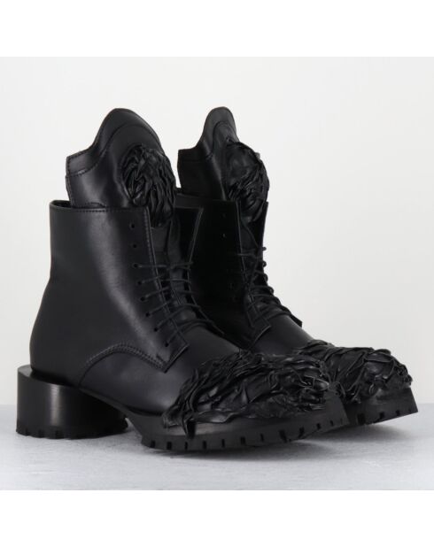 Boots en Cuir lava noires