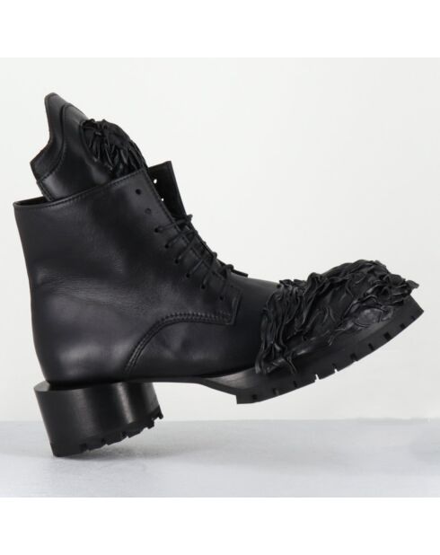 Boots en Cuir lava noires