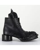 Boots en Cuir lava noires