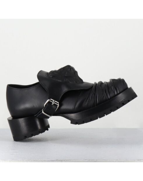 Derbies en Cuir lion noires - Talon : 9.5cm