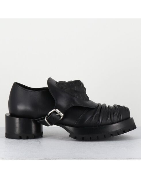 Derbies en Cuir lion noires - Talon : 9.5cm