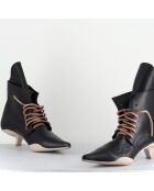 Boots en Cuir mina noires