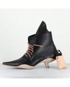 Boots en Cuir mina noires
