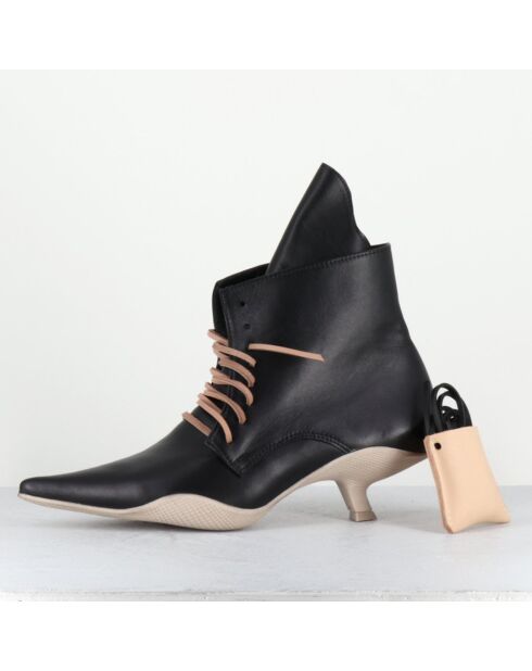 Boots en Cuir mina noires