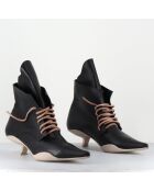 Boots en Cuir mina noires