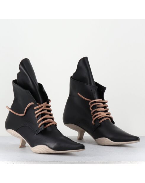 Boots en Cuir mina noires