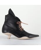 Boots en Cuir mina noires