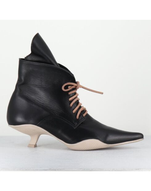 Boots en Cuir mina noires