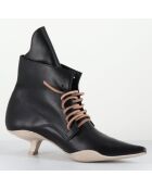 Boots en Cuir mina noires