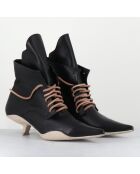 Boots en Cuir mina noires
